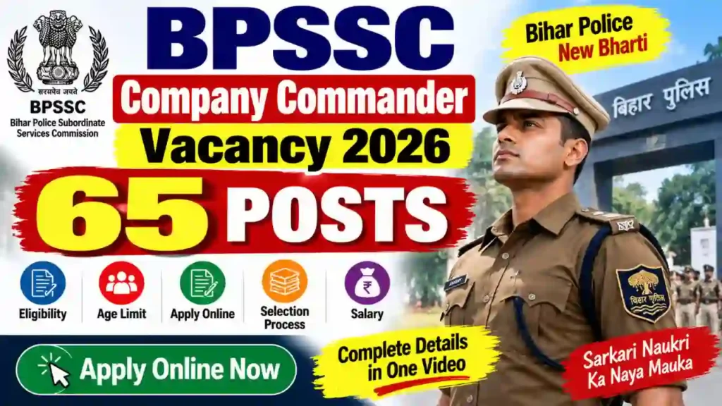 BPSSC Company Commander Vacancy 2026