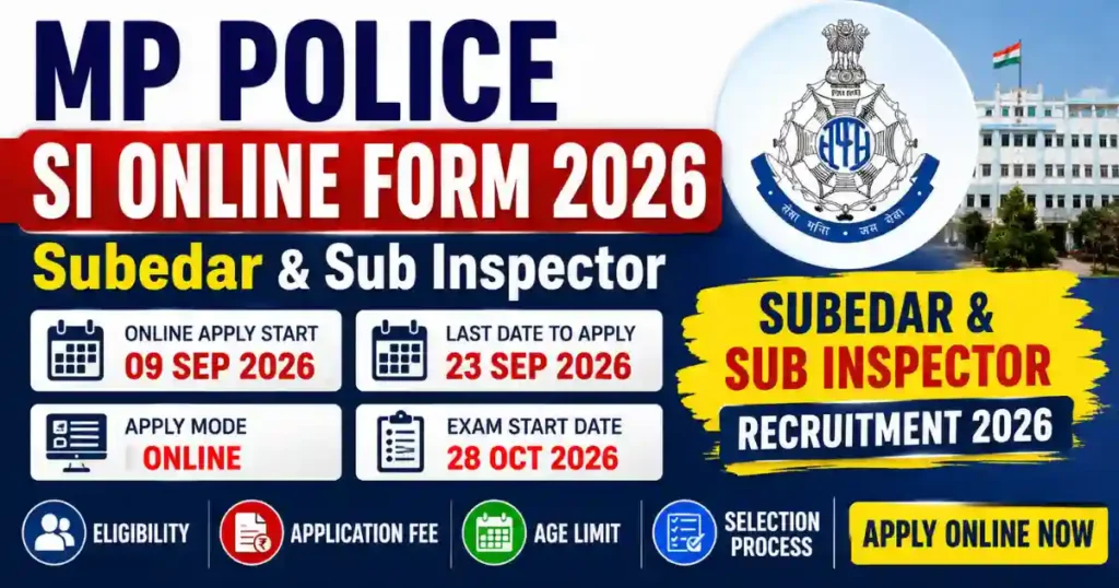 MP Police SI Online Form 2026 – Subedar & Sub Inspector Recruitment