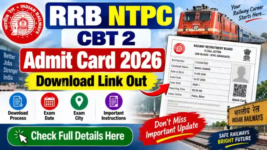 RRB NTPC CBT 2 Admit Card 2026