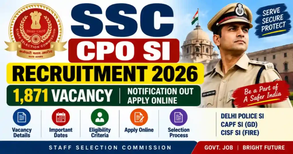 SSC CPO SI Recruitment 2026