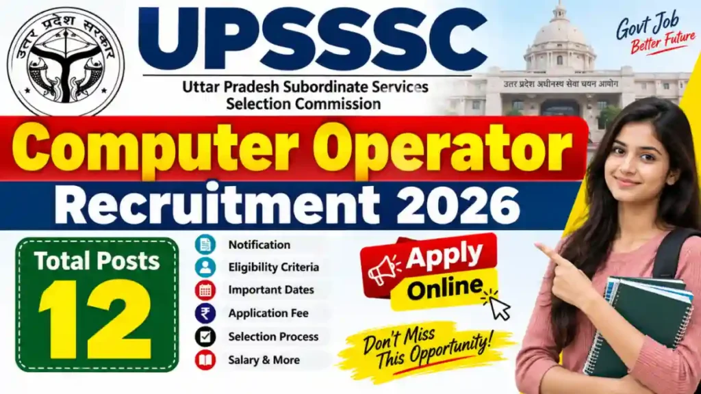 UPSSSC Computer Operator Recruitment 2026